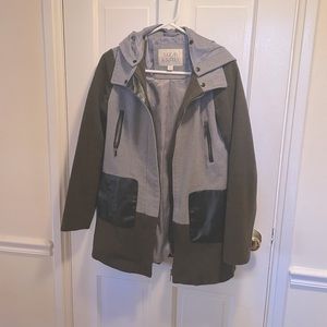 Small grey/olive/black wool Thread & Supply coat